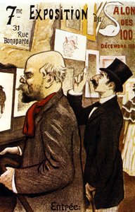 Plakat VII Wystawy Salon des 100. Grudzień 1894. Paul Verlaine.