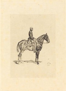 Jeździec autorstwa Frederic Auguste La Guillermie after Jean Louis Ernest Meissonier