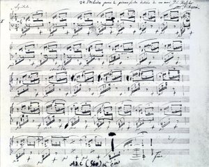 Nuty do Preludium I na fortepian Fryderyka Chopina (1810 - 1849), polskiego kompozytora. autorstwa Frederic Chopin