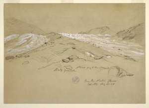 Lodowiec Aletsch, Alpy Berneńskie, Szwajcaria autorstwa Frederic Edwin Church