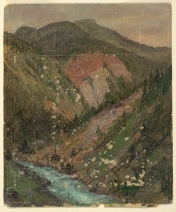 Krajobraz alpejski (Bawaria lub Szwajcaria) autorstwa Frederic Edwin Church