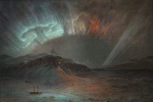 Zorza Polarna, 1865. autorstwa Frederic Edwin Church