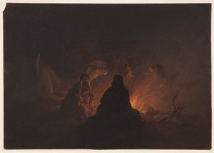 Beduini w obozie nocą autorstwa Frederic Edwin Church
