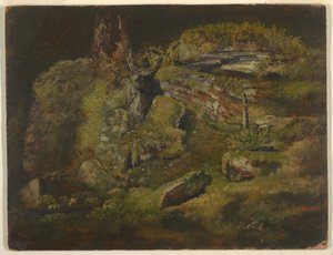 Głaz w lesie autorstwa Frederic Edwin Church