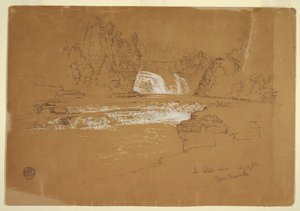 Kaskady rzeki Ausable, niedaleko Keesevill, Nowy Jork autorstwa Frederic Edwin Church