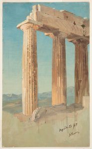 Kolumny Partenonu, Ateny autorstwa Frederic Edwin Church