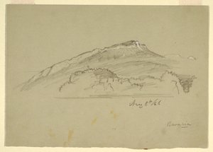 Rysunek, Drzewo, Bawaria, 8 sierpnia 1868 r. autorstwa Frederic Edwin Church