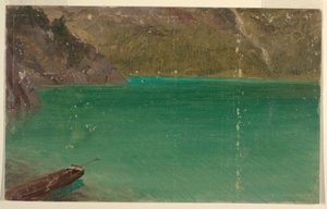 Rysunek, jezioro alpejskie (Bawaria lub Szwajcaria), 1868 r. autorstwa Frederic Edwin Church