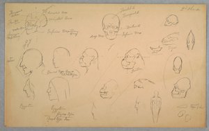 Rysunek, badania anatomiczne, 1865-70 autorstwa Frederic Edwin Church