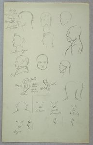Rysunek, badania anatomiczne, 1865-70 autorstwa Frederic Edwin Church