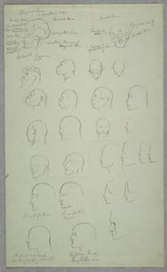 Rysunek, badania anatomiczne, 1865-70 autorstwa Frederic Edwin Church