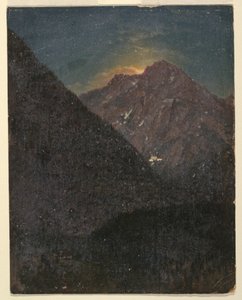 Rysunek, Pejzaż Apline (Bawaria lub Szwajcaria), 1868 r. autorstwa Frederic Edwin Church