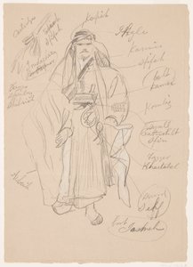 Rysunek, Arabian Man, prawdopodobnie luty 1868 r. autorstwa Frederic Edwin Church