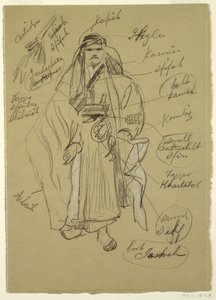 Rysunek, Arabian Man, prawdopodobnie luty 1868 r. autorstwa Frederic Edwin Church