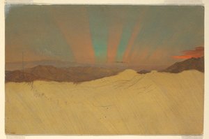 Rysunek, Aurora Borealis, 1860-70 autorstwa Frederic Edwin Church
