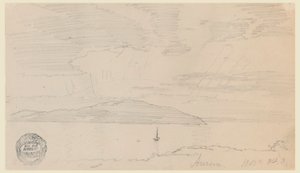 Rysunek, Aurora, Mount Desert Island, wrzesień 1860 r. autorstwa Frederic Edwin Church