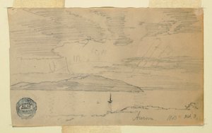 Rysunek, Aurora, Mount Desert Island, wrzesień 1860 r. autorstwa Frederic Edwin Church