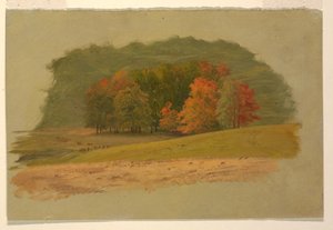 Rysunek, jesienny krajobraz, 1860-70 autorstwa Frederic Edwin Church