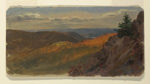 Rysunek, Jesienny krajobraz w Nowej Anglii, 1865 r. autorstwa Frederic Edwin Church