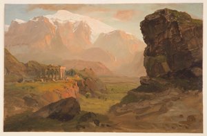 Rysunek, Bashan Fantasy, kwiecień 1869 r. autorstwa Frederic Edwin Church