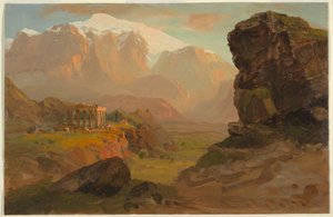 Rysunek, Bashan Fantasy, kwiecień 1869 r. autorstwa Frederic Edwin Church