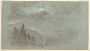 Rysunek, Berchtesgaden, Bawaria, 27 lipca 1868 r. autorstwa Frederic Edwin Church