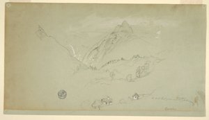 Rysunek, Berchtesgaden, Bawaria, czerwiec-sierpień 1868 r. autorstwa Frederic Edwin Church