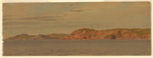 Rysunek, Brimstone Head, wyspa Fago, Nowa Fundlandia, 1859 r. autorstwa Frederic Edwin Church