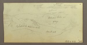 Rysunek, Studia na wielbłądzie, 21-22 lutego 1868 r. autorstwa Frederic Edwin Church