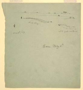 Rysunek, Campagna, Rzym, Włochy, 6 maja 1869 r. autorstwa Frederic Edwin Church