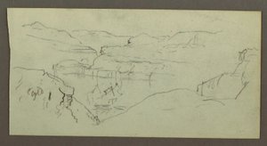 Rysunek, Kanion, prawdopodobnie 1868 r. autorstwa Frederic Edwin Church