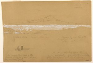Rysunek, Cayambé, poranek, ze Świątyni Słońca, Quito, 24 czerwca 1857 r. autorstwa Frederic Edwin Church