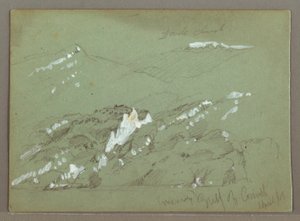 Rysunek, Kefalonia, Grecja, kwiecień 1869 r. autorstwa Frederic Edwin Church