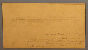 Rysunek, Klify, prawdopodobnie 1859 r. autorstwa Frederic Edwin Church