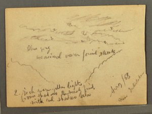 Rysunek, Jungfrau w chmurach, Interlaken, Szwajcaria, sierpień 1868 r. autorstwa Frederic Edwin Church