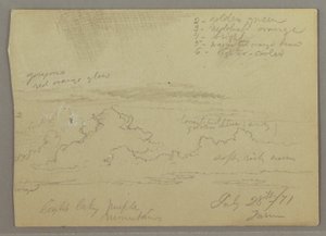 Rysunek, Studium chmury, 28 lipca 1871 r. autorstwa Frederic Edwin Church