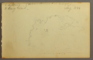 Rysunek, Studium chmury, 1844 autorstwa Frederic Edwin Church