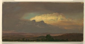 Rysunek, Chmury nad wzgórzami, sierpień 1865 r. autorstwa Frederic Edwin Church