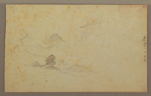 Rysunek, pochmurne niebo nad doliną, lipiec 1863 r. autorstwa Frederic Edwin Church