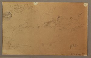 Rysunek, Pochmurne niebo, 1863 r. autorstwa Frederic Edwin Church