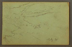 Rysunek, pochmurne niebo, lipiec 1856 r. autorstwa Frederic Edwin Church