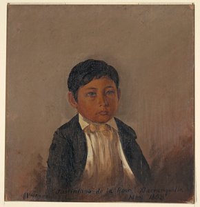 Rysunek, Kolumbia, Barranquilla, portret chłopca, maj 1853 r. autorstwa Frederic Edwin Church