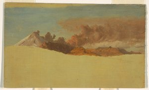 Rysunek, Cotopaxi widziane z Ambato, Ekwador, 1853 r. autorstwa Frederic Edwin Church