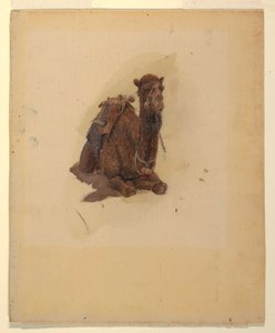 Rysunek, Przyczajony dromader, 1868 r. autorstwa Frederic Edwin Church