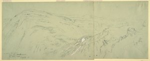 Rysunek, Odległy widok Damaszku, Syria, 1868 r. autorstwa Frederic Edwin Church