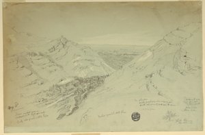 Rysunek, Odległy widok Damaszku, Syria, 2 maja 1868 r. autorstwa Frederic Edwin Church