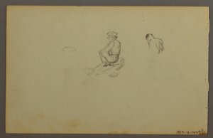 Rysunek, wydmy, 1844 r. autorstwa Frederic Edwin Church