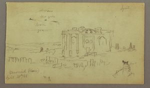 Rysunek, fasada Parrelorium, 28 kwietnia 1868 r. autorstwa Frederic Edwin Church