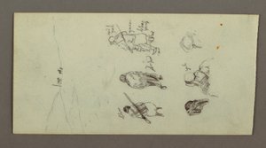 Rysunek, studium postaci, grzbiet, prawdopodobnie 1868 r. autorstwa Frederic Edwin Church