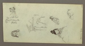 Rysunek, studium postaci, grzbiet, prawdopodobnie 1868 r. autorstwa Frederic Edwin Church